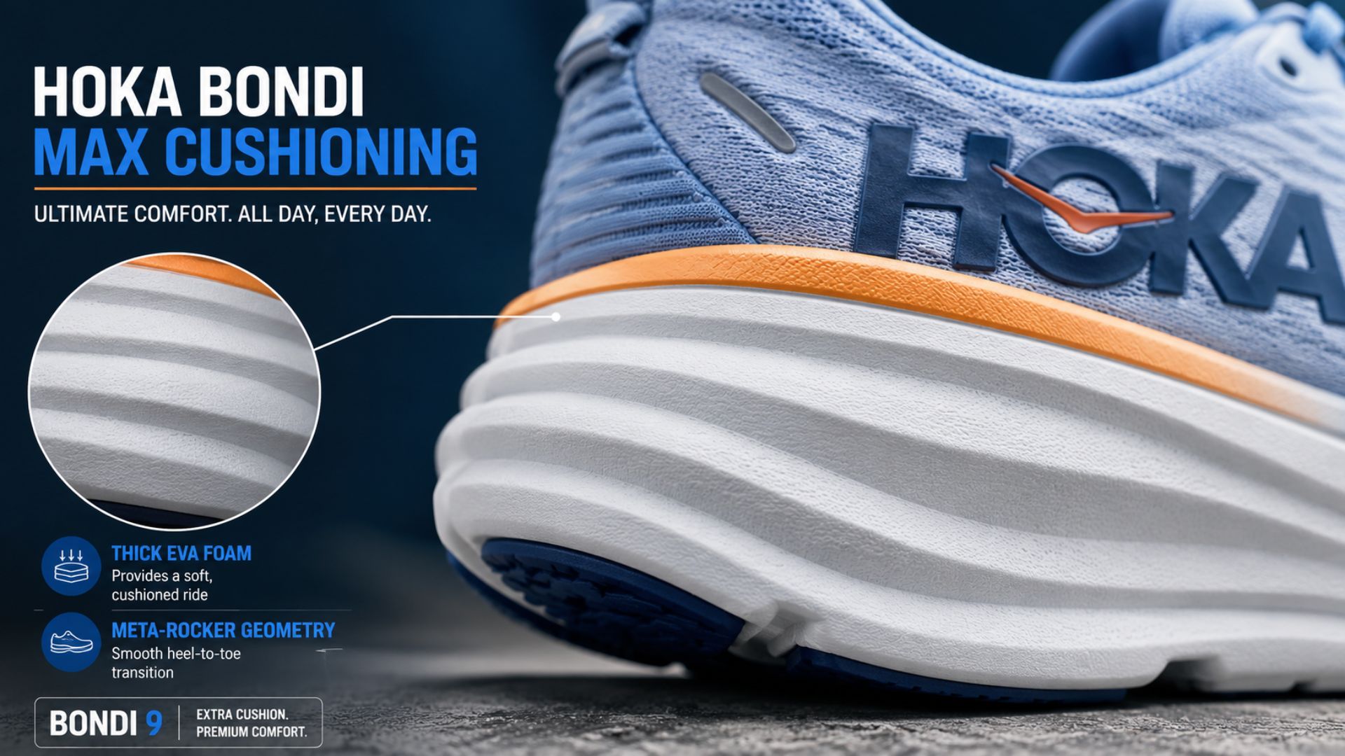 HOKA Bondi cushioning comparison