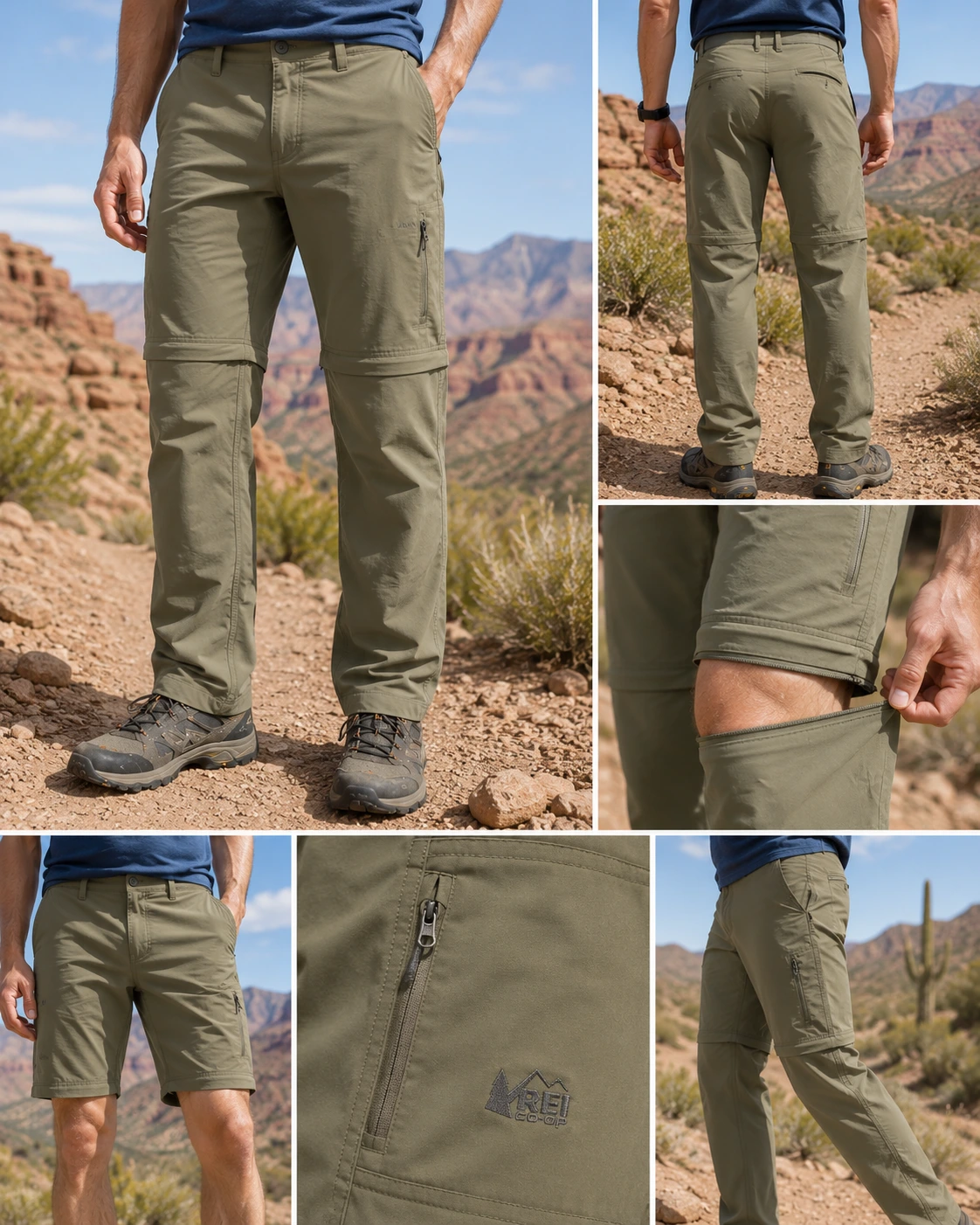 REI Sahara Convertible travel pants